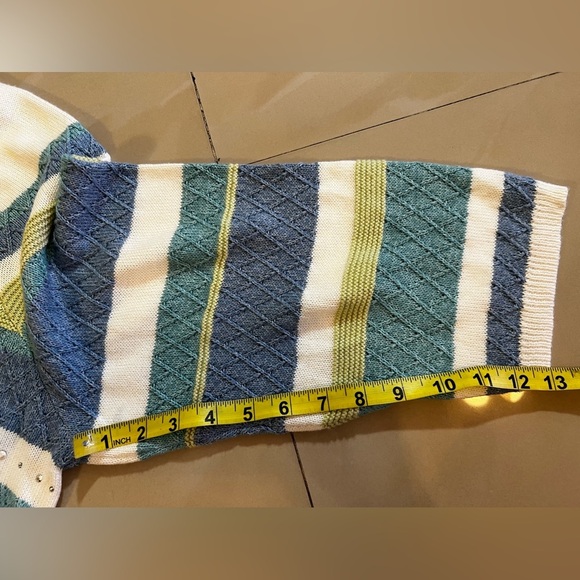 Alfred dunner Women multicolored  sweater cardigan pullover Plus Size 2X pearls - Picture 8 of 16